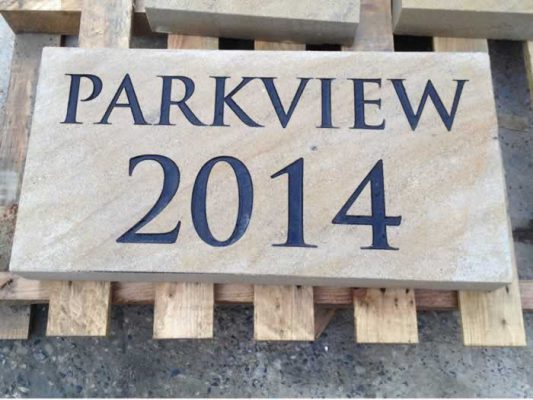 Stone House Name Plate - Parkview