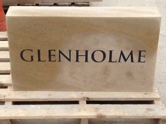 Stone House Name Plate - Glenholme