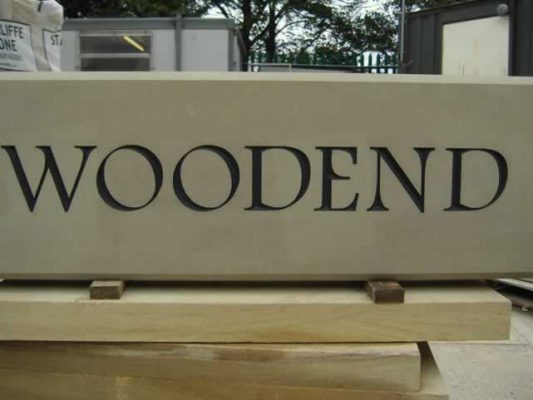 Stone House Name Plates - Woodend