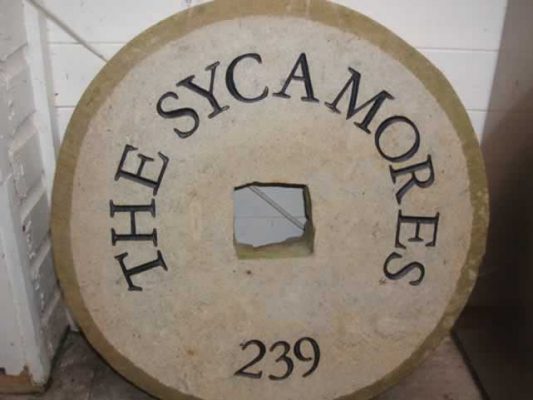 Free Standing Stone House Name Signs - The Sycamores