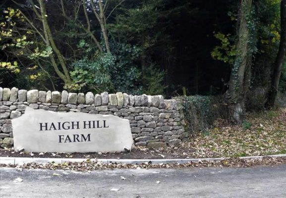 Haigh Hill Farm Stone Sign