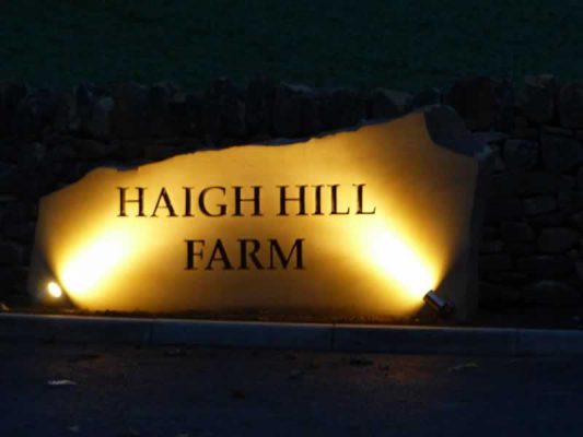 Haigh Hill Farm Stone Sign