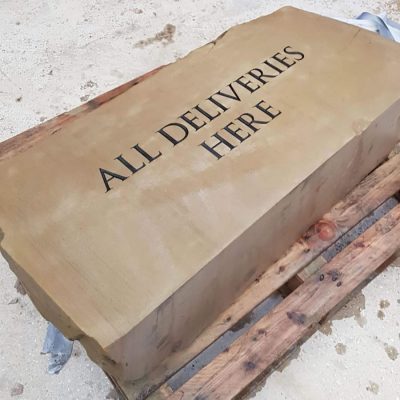 Stone Sign All Deliveries