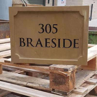 Stone House name sign - Braeside