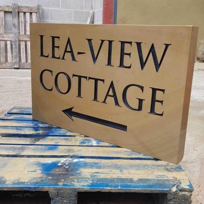Stone House Name Sign -Lea View Cottage