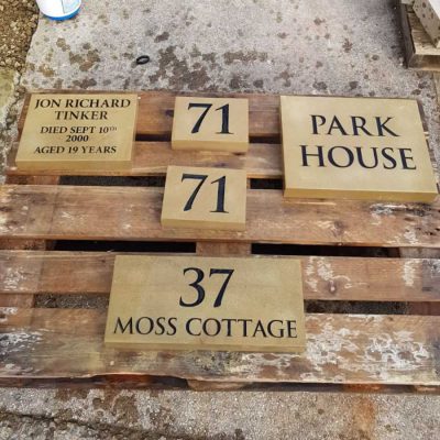 Mixed Stone house names and numbers