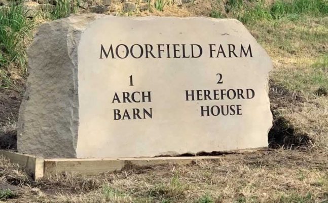 Double freestanding house name